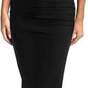 REORIA Summer Wedding Guest Maxi Dresses for Women Sleeveless Square Neck Sheer Mesh Ruched Bodycon Long Dress Trendy Clothes (Black, M)