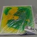 Sensory Tiles w/ASTM, CPSIA, BS EN71 Certified, Crystiles 12" x 12" Colorful Liquid Floor Tile for Kids, Liquid Sensory Floor Decorative Mat (Yellow and Green)