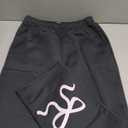 XBTCLXEBCO Bow Print Sweat Set for Women Oversized Sweatshirt and Sweatpants 2 Piece Lounge Set Fall Matching Tracksuit (Medium, Dark Grey)