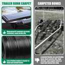 Bunk Wrap Kit Roll 16ft with Endcaps for Boat Trailer, 2"x4" Waterproof PE Synthetic Bunk Cover Replaces Carpet, Black