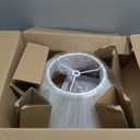 Pleated Lamp Shade, 6" Top x 13" Bottom x 7.2" High, White Empire Lamp Shade for Table Lamp Bedside Lamp, Modern Fabric Mushroom Lampshade Replacement for Wall Sconce, Spider, Clip on Adapter Included