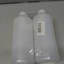 32oz/1000ml Plastic Food Grade Storage Bottles, Wide Mouth HDPE Chemical Reagent Sample Bottle Liquid Containers with Sealed Caps (Translucent, 2 Pcs)