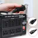 LVYUAN 3000 Watt Voltage Converter Transformer Heavy Duty Step Up/Down AC 110V/120V/220V/240V Power Converter with 3 US Outlets, 3 Universal Outlets, Resettable Circuit Breaker Protection