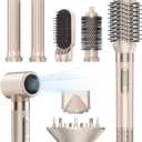 8-in-1 Hot Air Styler & Hair Dryer Brush Set, 110,000 RPM High-Speed Ionic Multi-Styler with Auto-Wrap Curlers, Diffuser, Volumizing & Thermal Brush for Fast Drying and a Smooth, Shiny Finish