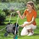 Garden Water Hose Reel Cart, Holds 80 Feet of 5/8 Inch Hose,Garden Water Pipe Holders Mobile Tools with 2 Wheels for Outside Watering