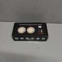 EZSION LED Puck Lights with Remote Control, Battery Operated Under Cabinet Tap Light, 2 Pack, Black