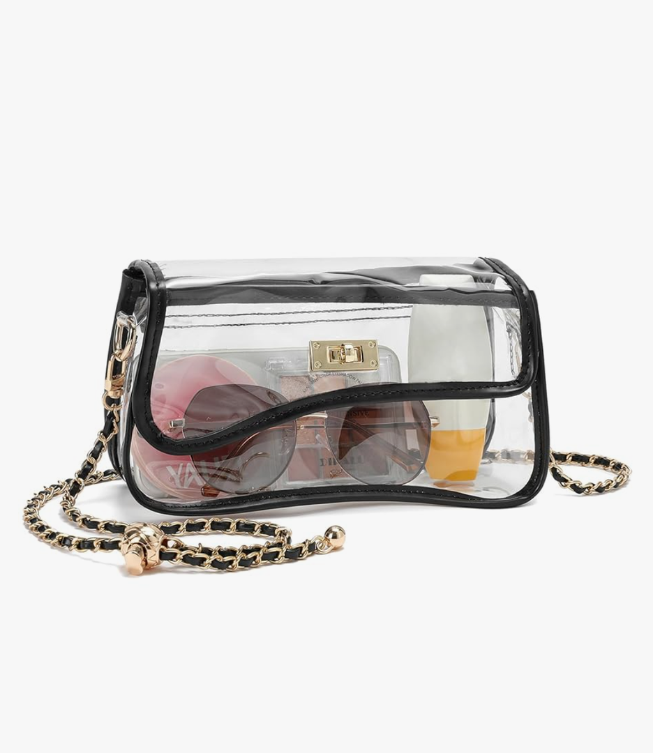 YGR Clear Bag Stadium Event Concert Approved, Transparent Clear Crossbody Purse Shoulder Bag for Women
