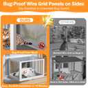Cat Window Box Catio, Outdoor Indoor Cat Enclosure with Clear Panels, Mesh Sides & PVC Curtain, Universal Window Perch for Windows 25"43", Window Catio for Sunbathing, Napping & Overlooking,Grey
