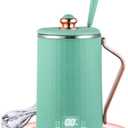 WOOLALA 110V Electric Kettle Stew Cup with Digital Screen, 450ML Small Slow Cooker Personal Health Cup - 7Mins Fast Boiling with Temperature Control, Timer for Home/ Office/ Travel