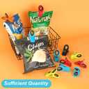 2 x 12 Pack Chip Clips Bag Clips, Magnetic Bag Clip for Food Storage Heavy Duty, Plastic Food Clip for Chips, Snack, Kitchen, Refrigerator, Garden, Sewing, Fabric, Clothes Pins