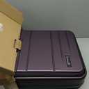 LUGGEX Carry On Luggage 22x14x9 Airline Approved, FLO5 Expandable Polycarbonate Suitcase with Front Pocket (FX-Core, Purple, 20 Inch)