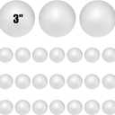 Styrofoam Balls 3 Inch,24PC Large White Foam Ball for Crafts, DIY Craft Giant Foam Balls for Home and School,Smooth Solid Round for Arts and Craft Project (Styrofoam-3in-24pc)