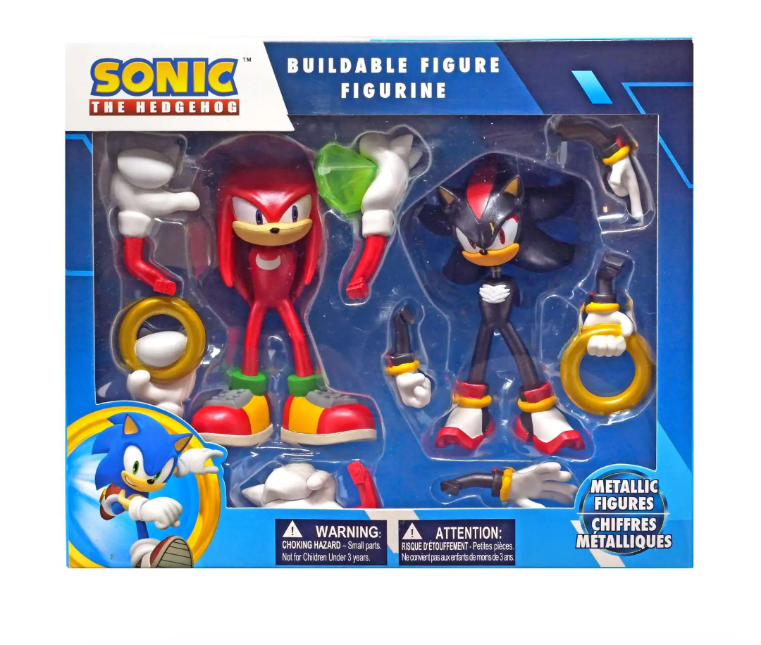 Sonic The Hedgehog Knuckles & Shadow Buildable Figure