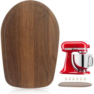 Mixer Slider for KitchenAid 4.5-5 Qt Tilt Head Stand Mixer, Sliding Mat for Kitchen Appliances, Kitchen Countertop Storage Mixer Mover Sliding Tray Accessories and Attachments(4 .5-5 Qt - Brown)