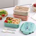 Mfacoy 1 Pack Bento Boxes for Adults/Kids, 1100 ML Bento Lunch Box With Spoon & Fork, Lunch Box Containers, Bento Box for Dining Out, Work, Picnic, BPA-Free, Microwave & Dishwasher Safe
