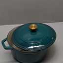Mueller DuraCast 6 Quart Enameled Cast Iron Dutch Oven Pot with Lid, Heavy-Duty, Oven Safe up to 500 F & Across All Cooktops, Wedding Registry Ideas & Gifts, Emerald