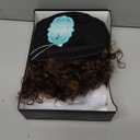 UDU Short Curly Human Hair Wigs For Black Women with Bangs Highlighted Brown Mixed Color Non Lace Glueless Piano Colored Side Part (P 4/30)