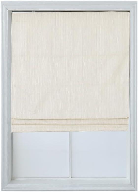 Everyday Celebration 100% Blackout Cordless Roman Shades - Thermal Insulated Window Blinds for Indoor Use, Pearl White, 29 W x 64 H