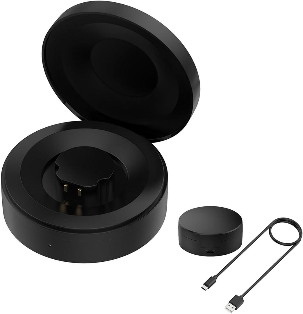 Charging case for RingConn Gen2 & Gen2 Air, Portable Travel Charger, Detachable Type-C Cable, Storage Compartment, Fitness Ring Charging case, Charger case for Travel (3.3Ft Black, 13#~14#)