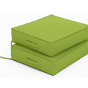 Tounosnt Patio Chair Cushions 19 X 19 X 4 Inch Waterproof Outdoor Seat Cushions for Patio Furniture, Outdoor Sofa Couch Pads with Ties & Handle, Set of 2, Grass Green