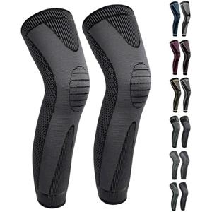 Full Leg Sleeves Long Compression Leg Sleeve Knee Sleeves Protect Leg, for Man Women Basketball, Arthritis Cycling Sport, Size: XL