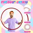 Syhood Glitter Plastic Exercise Hoop Fitness Hoop Adults Exercise Rings Fitness Circles for Party, Sports, Pilates, Playing, Weight Loss Accessories, One Size,  24 inches/ 60 cm