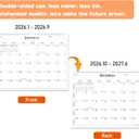 Lbylyhxc Calendar 2026 - Includes January 2026 to June 2027-18 Monthly Wall Calendar 2026-2027, 14.7 x 11.5 Inches.Thick Paper with Julian Dates and Block for New Year and Christmas Presents (wall calendar 2026-2027 simplicity)