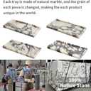 100% Natural Luxury Calaccata Viola Marble Small Hand Towel Tray Holder Organizer, Makeup Bathroom Holder