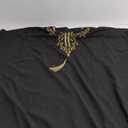 One Size Moroccan Kaftan Dress Floral Batwing Dubai Muslim Robe Islamic Wedding Clothes Pakistani Eid Ramadan Caftan (Black Tassel)