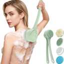 Electric Back Scrubber for Shower - Waterproof Rechargeable Exfoliating Brush for Deep Cleansing, Soft Bristles for Sensitive Skin, Dry/Wet Use for Back, Arms & Legs (Mint Green)