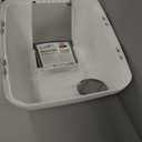 IRIS USA Cat Litter Box, Large Litter Box Enclosure with Front Door Flap and Scoop, Covered Kitty Litter Box with Handle and Buckles for Portability and Privacy, Gray