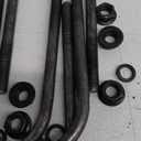 Trailer U Bolt Kit for 5200-7000lbs 3" Round Axle, Heavy Duty Trailer Axle U Bolts 7" Long, 1/2 Diameter, 2 Thread Pitch by MCCKLE