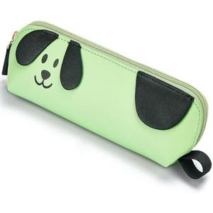 3D Dog Pencil Pouch -Cute Pencil Case - Durable TPU, Waterproof, Spacious School Supply Organizer for Kids, Teens, and Artists (Green) set of 3