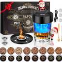Rafow Electric Whiskey Smoker Kit - with 6 Light Modes, 8 Wood Chips, Rechargeable Cocktail Smoker, No Butane Required Old Fashioned Smoker, Christmas Birthday Gifts for Men Dad Husband Whiskey Lovers