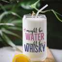 Whisky glasses cup Gifts for Cocktail Lovers, Funny Might Be Whisky Tumbler Gifts For Women 14oz,Tequila Lime drinking jar for Cocktail Lovers
