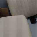 FDW Criss Cross Chair Armless Cross Legged Office Desk Chair Adjustable Swivel Ergonomic Desk Chair No Wheels U Shaped Backrest with Wide Seat Native Sponge Computer Task Vanity Chair for Home Office (Beige)