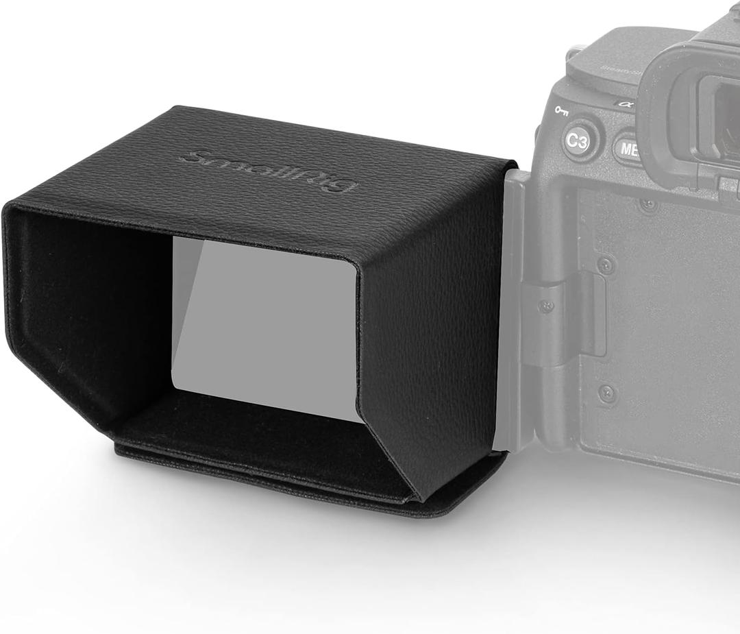 SmallRig Screen Hood Sun Hood Sunshade for Sony Alpha 7 IV / A7S III / A7C / A7CR / A7C II/ZV-E1 / ZV-E10 / ZV-1F / ZV-1 II/ZV-1 / FX3 Camera - 3206 Black