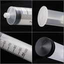 DEPEPE 2pcs 100ml Large Plastic Syringe with 2pcs 47in Handy Plastic Tubing and Luer Connections for Scientific Labs, Measuring, Watering, Refilling, Filtration, Feeding