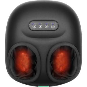 Medcursor Foot Massager Machine with Heat, Rolling, Deep Kneading, Shiatsu Foot Massager for Delivers Pain Relief, Tired, Plantar Fasciitis, Gift for Women Mom Men Fits Up to 13" (Black)