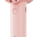 Gaiatop Portable Mini Fan, 3 Speed Handheld Fans with Power Display Flashlight, USB Rechargeable Battery, Lightweight Personal Cooling for Women Men Indoor Outdoor Travel Pink