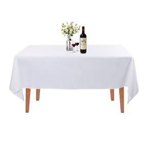 Waysle Rectangle Tablecloth - 60 x 126 Inch - White Rectangular Table Cloth for 8 Foot Table in Washable Polyester - Great for Wedding | Restaurant | Party | Banquet Decoration