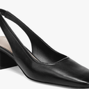 Juliet Holy Women's Slingback Low Chunky Heels Pumps Closed Square Toe Block Heel Slip On Party Dress Work Shoes