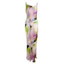 LASPIA Cowl Neck Dress Sexy Strap Shoulder Pleated Maxi Dresses Summer Wedding Guest Dresses for Women, Pink, Medium