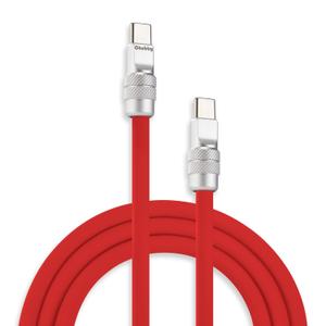 chubbycable Chubby 2.0 Fast Charging Cable Durable Soft Silicone USB C Cable 240W Extra Thick Charger Cord Compatible with iPhone 16/15 Series iPad, Red, Type-C to Type-C, 3.3 FT
