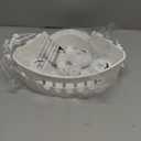 LEVERLOC Corner Shower Caddy Suction Cup, Shower Caddy Basket Powerful Suction Bathroom, Waterproof & Rustproof Organizer for Bathroom Storage, No-Drilling Removable (White)