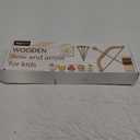 Wooden Kids Bow and Arrow Set - Safe for Ages 3+, Indoor & Outdoor Archery Gift Toys for Children, Boys & Girls, Includes 5 Arrows, 5 Fruit Targets, 1 Cotton Quiver