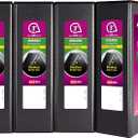 Avery Durable View 3 Ring Binder, 3 Inch Slant Rings, 4 Black Binders (17050)