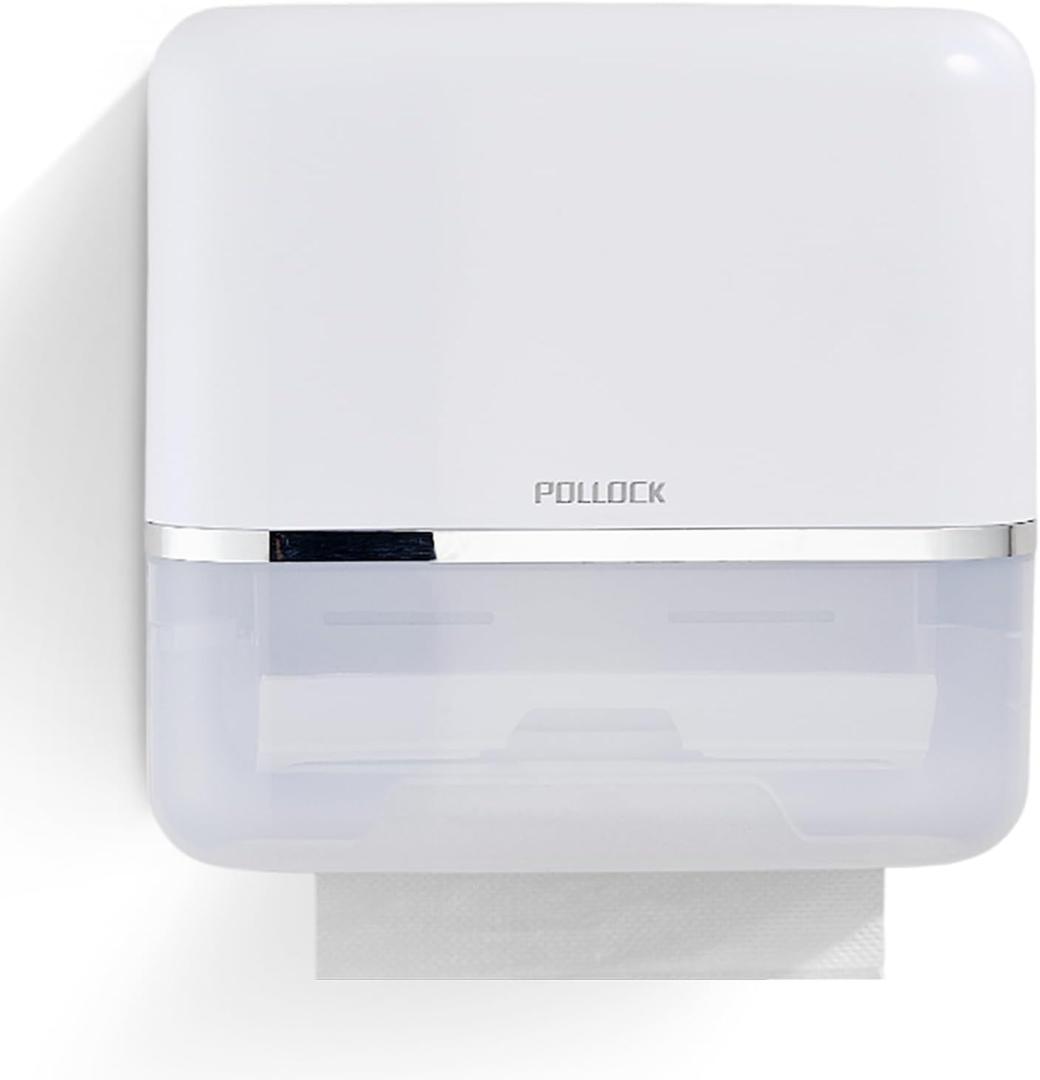 Commercial Paper Towel Holder Dispenser, 400+ Multifold/Trifold/C Fold Hand Towel Dispenser, Wall Mounted Paper Towel Dispenser for Bathroom Tissue Dispenser, Large Capacity