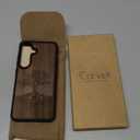 Carveit Wood Case for Galaxy S25 Case 2025 [Natural Wood & Black Soft TPU] Shockproof Protective Cover Unique Wooden Design Compatible with Samsung S25 (The Yin Yang Tree-Walnut)