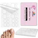 600PCS Nail Adhesive Tabs for Toenail, EBANKU Waterproof Breathable Toenail Glue Stickers Ultra-Thin Press on Nail Sticky Tabs in 12 Sizes, 25 Sheets Double Sided Transparent Nail Tape for DIY